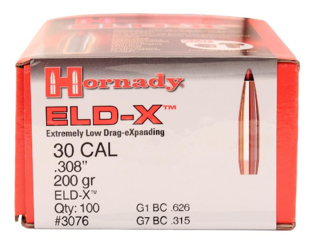 Hornady 3076 ELD-X 30 Cal .308 200 gr Extremely Low Drag eXpanding 100 Per view 2