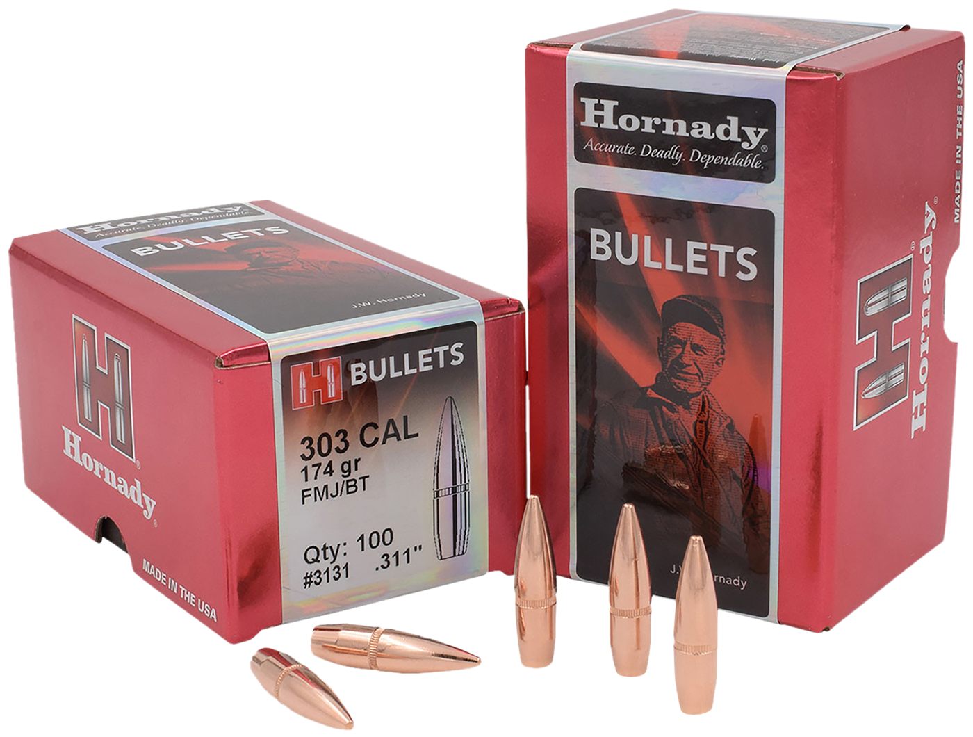 Hornady Traditional / FMJ Rifle Bullets .303 cal .3105 174 gr 100/ct