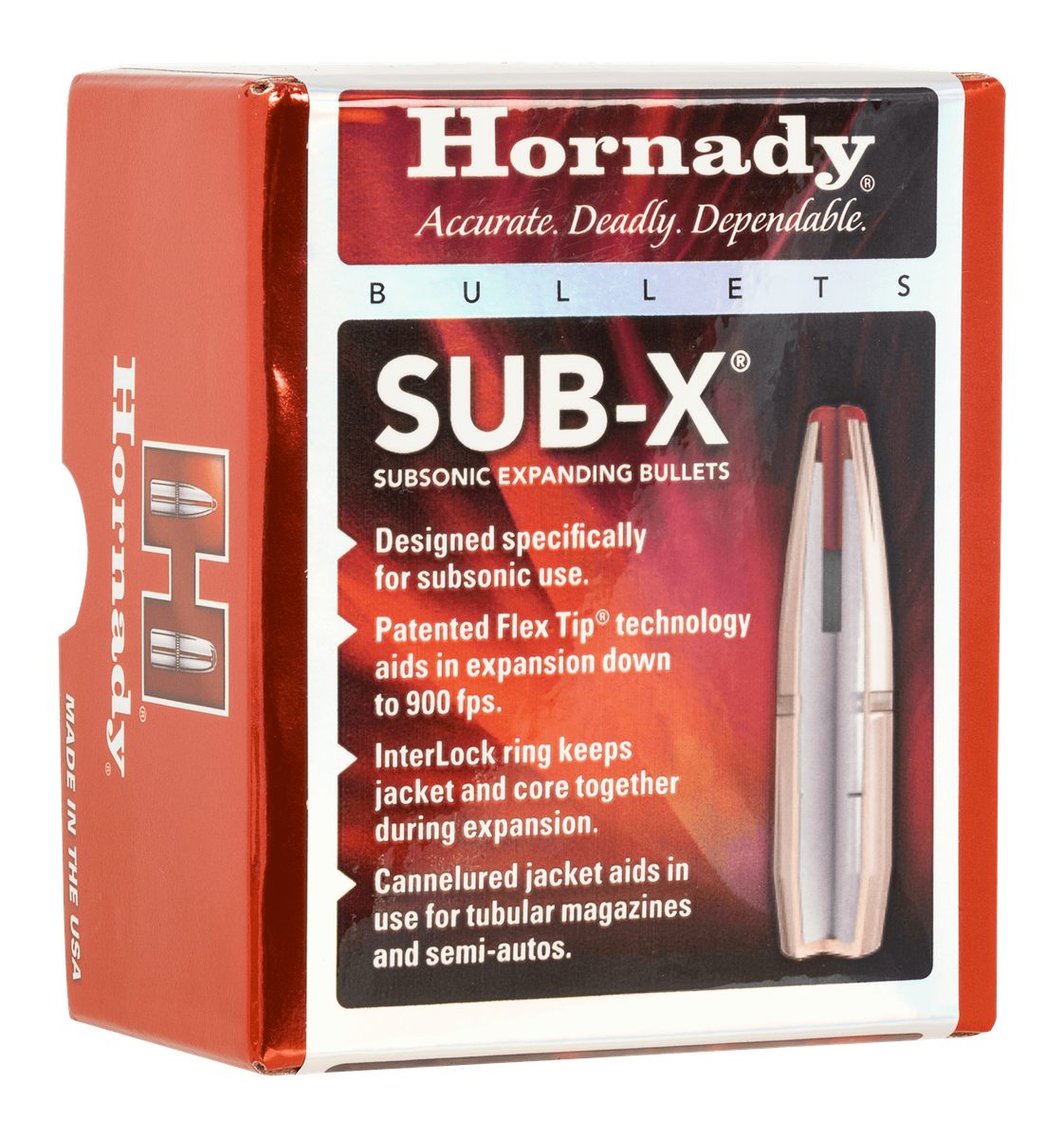 Hornady Sub-X Expanding Bullets 7.62X39 .3115in 255 gr 100/rds
