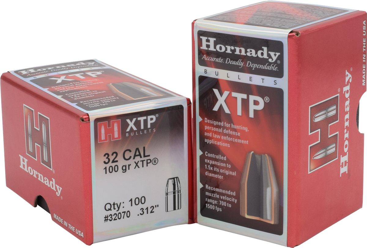 Hornady 32070 XTP 32 Cal .312 100 gr Hollow Point Per Box/ 25 Case