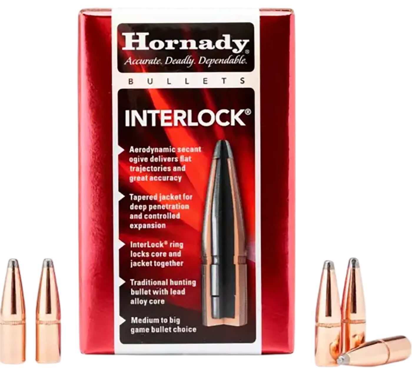 Hornady 3236 InterLock 8mm .323 195 gr Spire Point 100 Per Box/ 15 Case