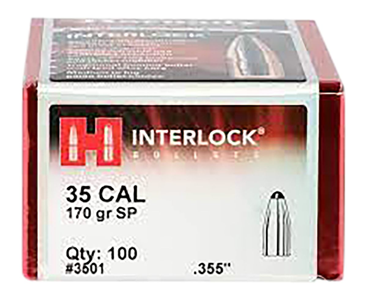 Hornady Interlock Rifle Bullets .35 cal .355in 170 gr SP (.350 Legend) 100/