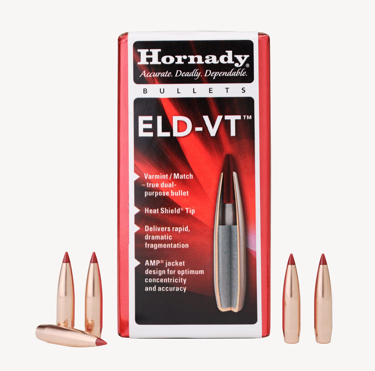 Hornady 24372 ELD-V 6mm .243 80 gr 100 Per Box/ 25 Case