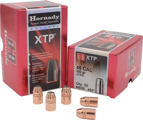 Hornady 45230 XTP 45 Cal .452 300 gr Hollow Point 50 Per Box/ 15 Case