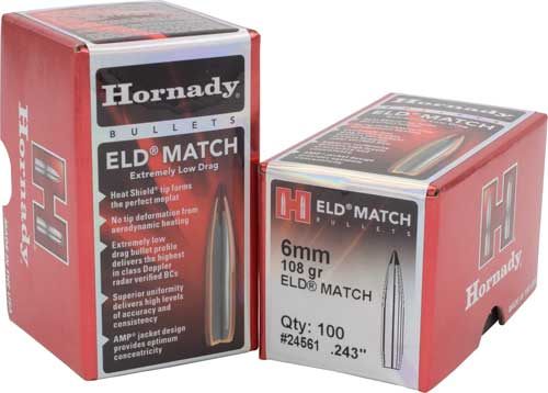 Hornady 24561 ELD Match 6mm .243 108 gr Extremely Low Drag 100 Per Box/ 25 view 3