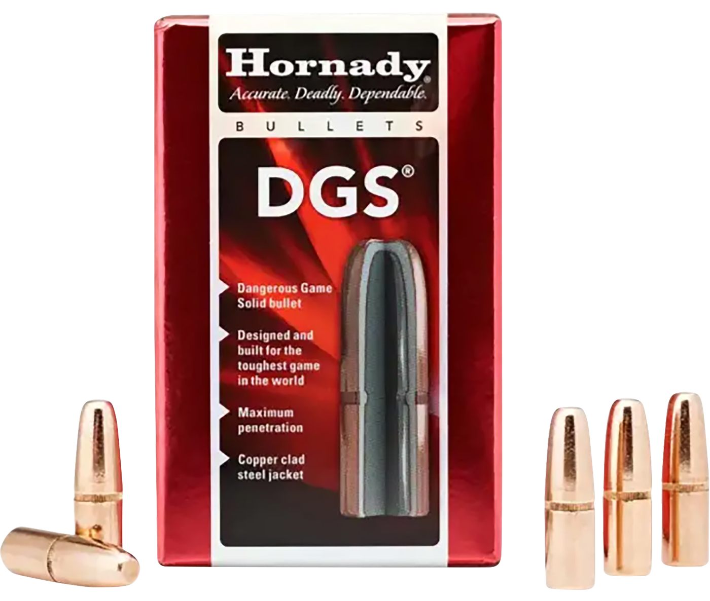Hornady 4748 DGS 470 Cal .474 500 gr Dangerous Game Solid 50 Per Box/ 15 Ca