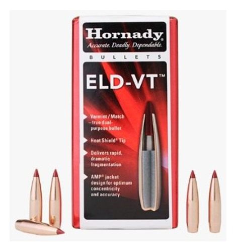 Hornady ELD-VT Rifle Bullets 25 CAL .257 95 GR (1-7.5in) 100/ct view 2