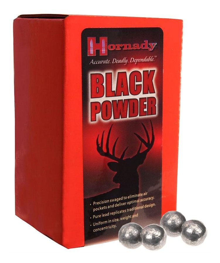 Hornady 6040 Black Powder Lead Balls 45 Cal .440 100 Per Box/ 25 Case