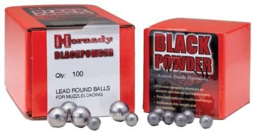 HORNADY .495 .50 CALIBER ROUND BALL 100CT 25BX/CS