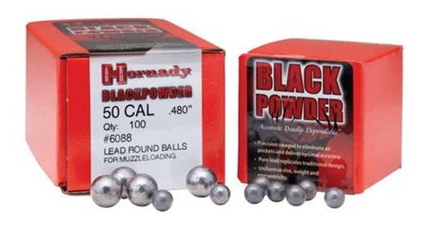 Hornady Muzzleloader Lead Round Balls 54 cal .520in 100/ct view 2