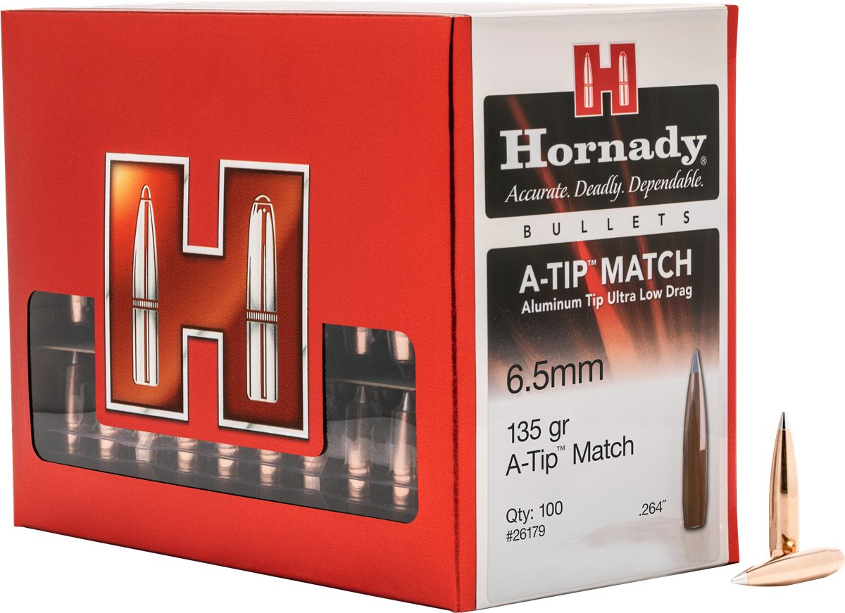 Hornady 26179 A-Tip Match 6.5 Creedmoor .264 135 gr A 100 Per Box/ 10 Case