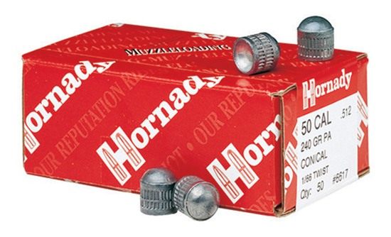 Hornady 50 cal 240 gr PA Conical Muzzleloader Bullets 50/Round Box