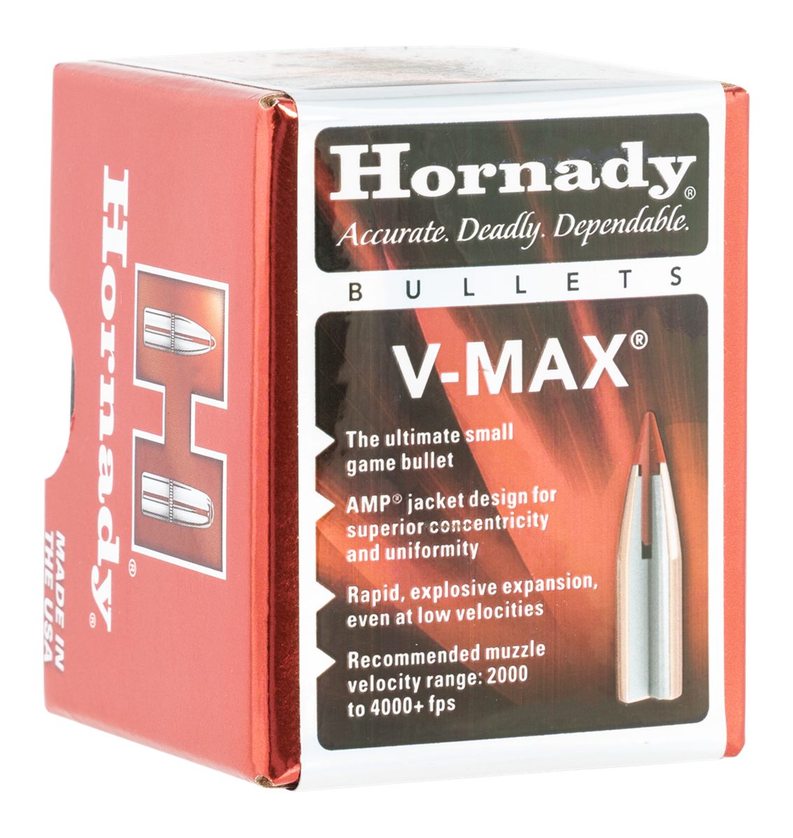 Hornady 21710 V-Max 17 Cal .172 20 gr V 100 Per Box/ 40 Case