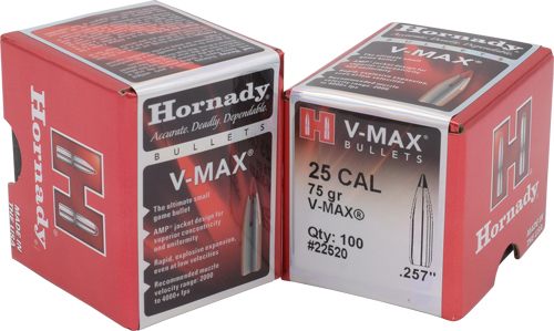 Hornady V-MAX Bullets .25 cal .257in 75 gr 100/ct