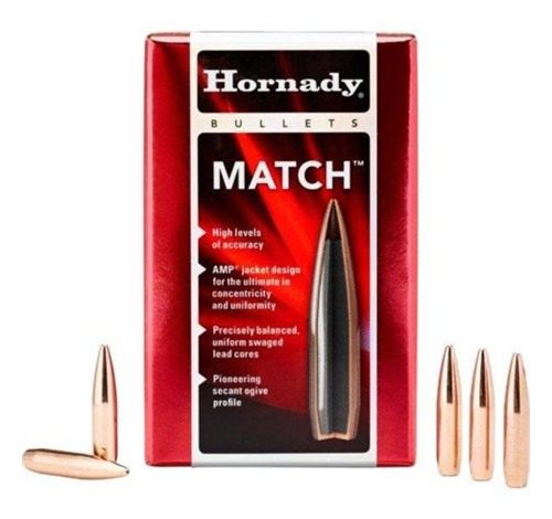 Hornady Match Bullets .30 cal .308in 168 gr BTHP 250/ct