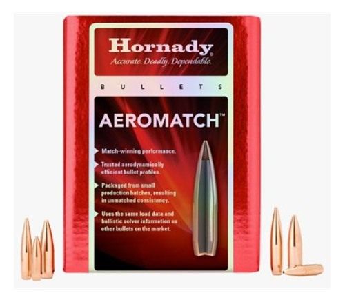 Hornady 30507 Aeromatch 30 Cal 168gr Hollow Point Boat Tail 100 Per Box/15 view 2