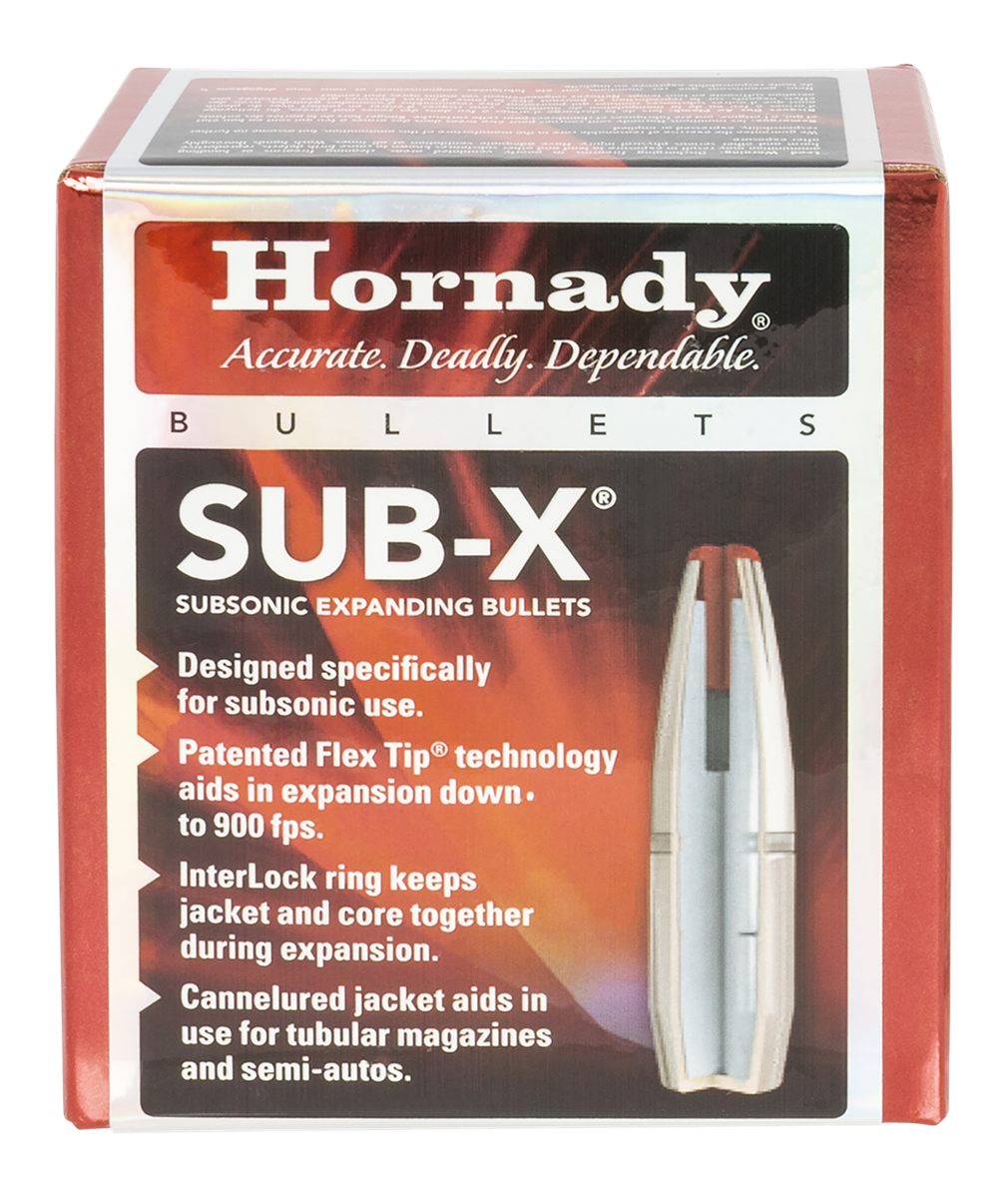 Hornady 30718 Sub-X 30 Cal 308 175 gr eXpanding 100 Per Box/ 15 Case