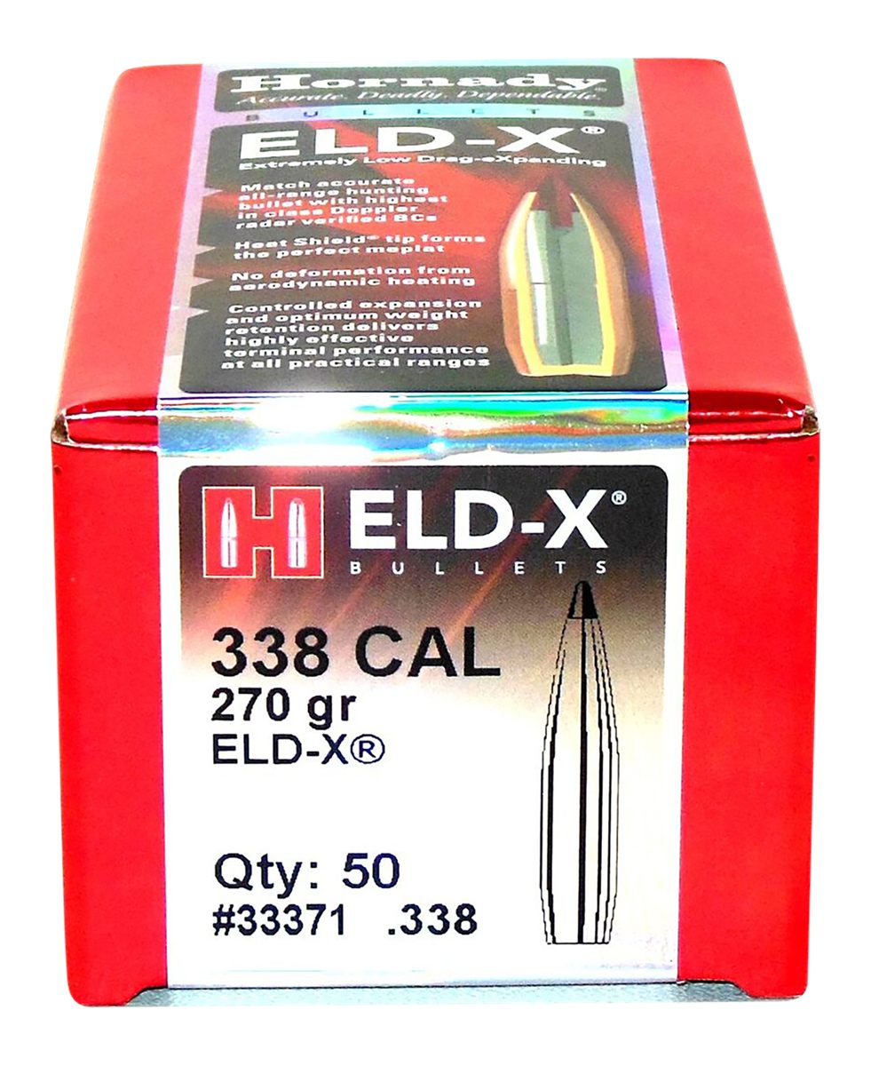 Hornady 33371 ELD-X 338 Cal 270 gr Extremely Low Drag eXpanding 50 Per Box/