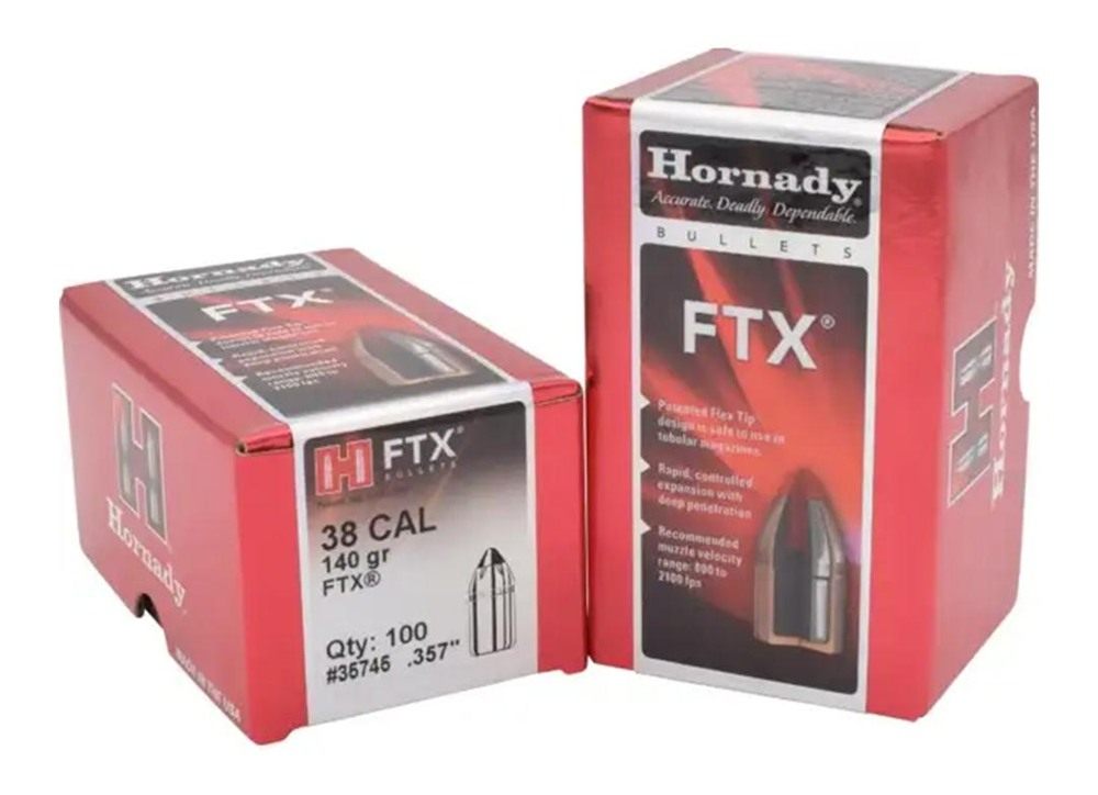 Hornady 35745 FTX 38 Cal .357 140 gr Flex Tip eXpanding 100 Per Box/ 15 Cas view 2