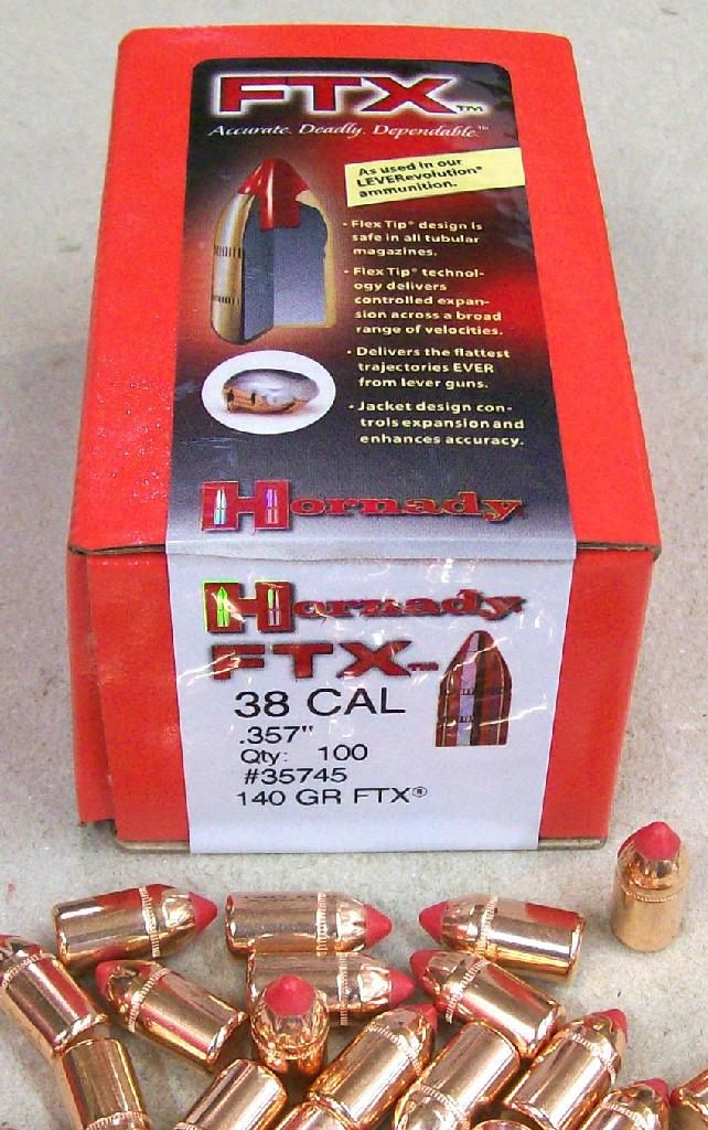 Hornady 35745 FTX 38 Cal .357 140 gr Flex Tip eXpanding 100 Per Box/ 15 Cas view 3