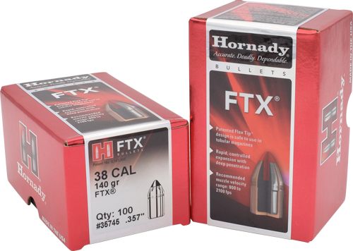 Hornady 35745 FTX 38 Cal .357 140 gr Flex Tip eXpanding 100 Per Box/ 15 Cas view 4