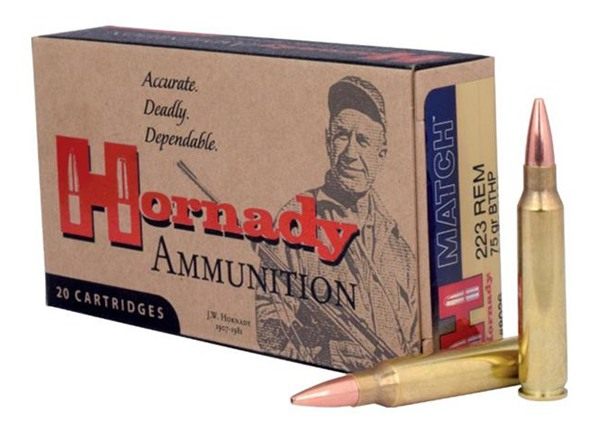 Hornady 8026 Match 223 Rem 75gr Boat Tail Hollow Point 20 Per Box/10 Case view 2