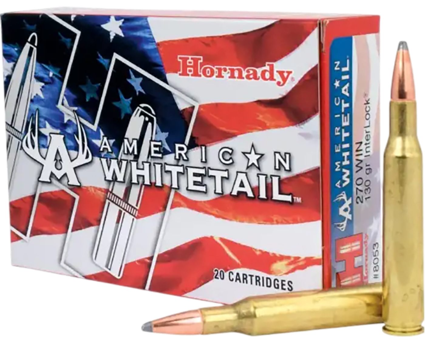 Hornady 8053 American Whitetail 270 Win 130gr InterLock Spire Point 20 Per