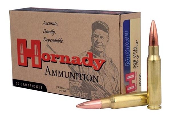 Hornady 8105 Match 308 Win 178gr Boat Tail Hollow Point 20 Per Box/10 Case view 2