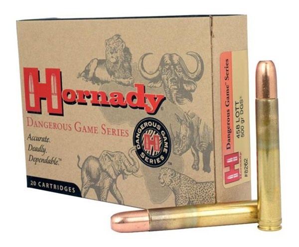 Hornady Dangerous Game Series Rifle Ammunition .458 Lott 500 gr DGS 2300 fp view 3