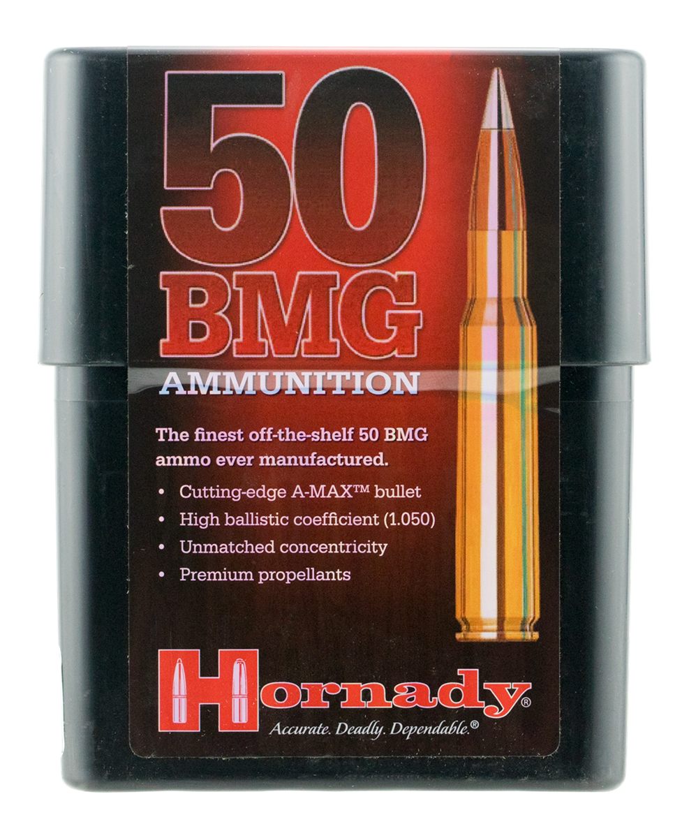 Hornady Match Rifle Ammunition .50 BMG 750 gr A-MAX 2820 fps - 10/box