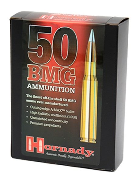 Hornady Match Rifle Ammunition .50 BMG 750 gr A-MAX 2820 fps - 10/box view 3