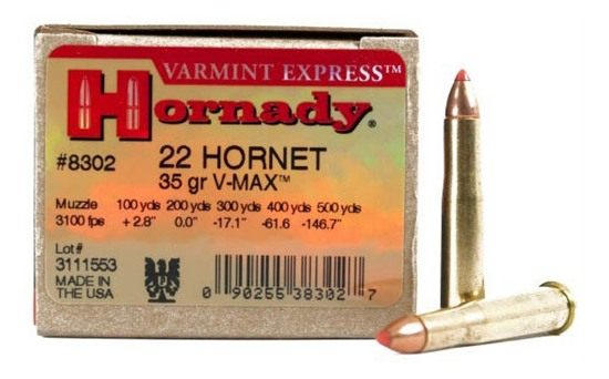 Hornady Varmint Express Rifle Ammunition .22 Hornet 35 gr V-MAX 3100 fps 25 view 2