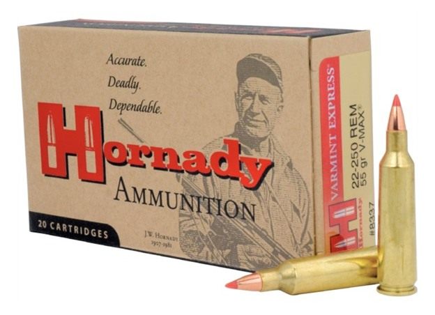 Hornady Varmint Express Rifle Ammunition .22-250 Rem 55 gr V-MAX 3680 fps 2 view 2