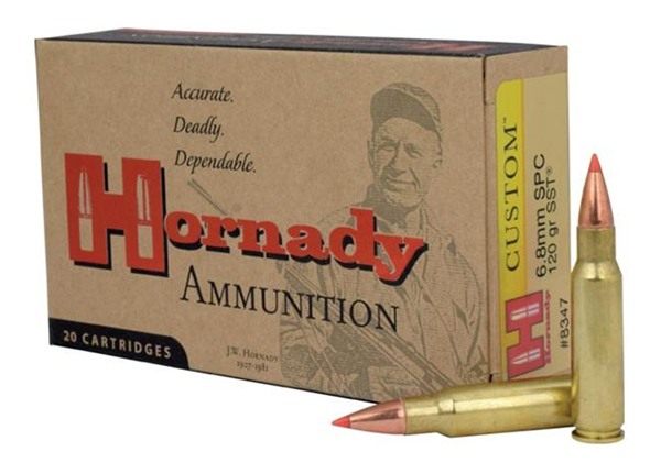 Hornady 8347 Custom 6.8mmRem SPC 120gr Super Shock Tip 20 Per Box/10 Case
