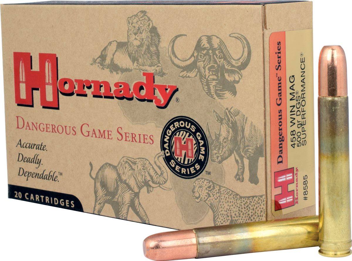Hornady Dangerous Game Series Rifle Ammunition .458 Win Mag 500 gr DGS 2140