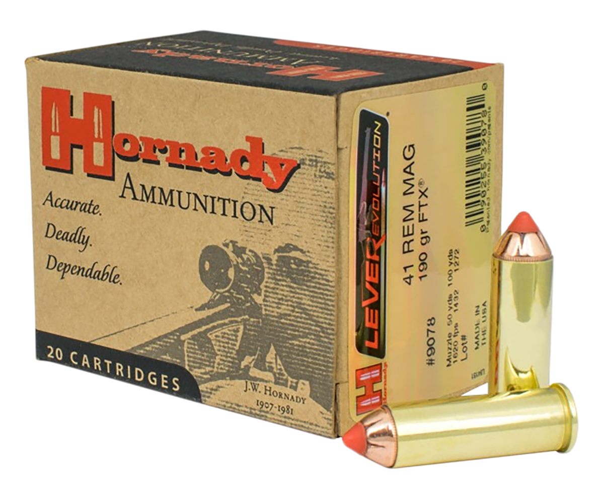 Hornady 9078 LEVERevolution 41 RemMag 190gr Flex Tip eXpanding 20 Per Box/1