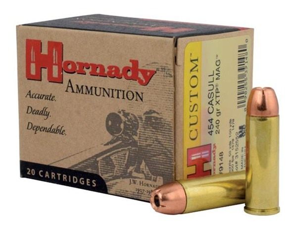 Hornady Custom Handgun Ammunition .454 Casull 240 gr XTP-Mag 1900 fps 20/ct view 3