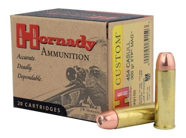 Hornady Custom Handgun Ammunition .454 Casull 300 gr XTP-Mag 1650 fps 20/ct view 2