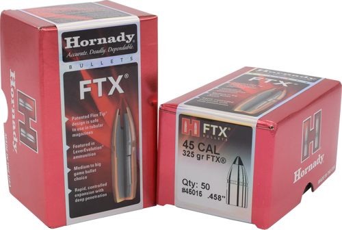Hornady 45015 FTX 45 Cal .458 325 gr Flex Tip eXpanding 50 Per Box/ 15 Case view 2