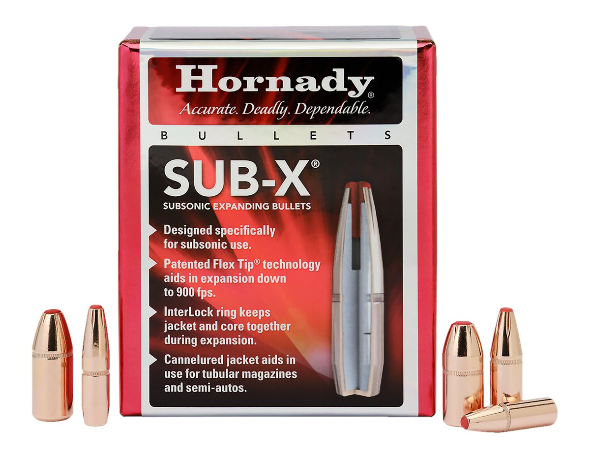 Hornady Sub-X (Subsonic - eXpanding) Rifle Bullets .45 cal .458 410gr