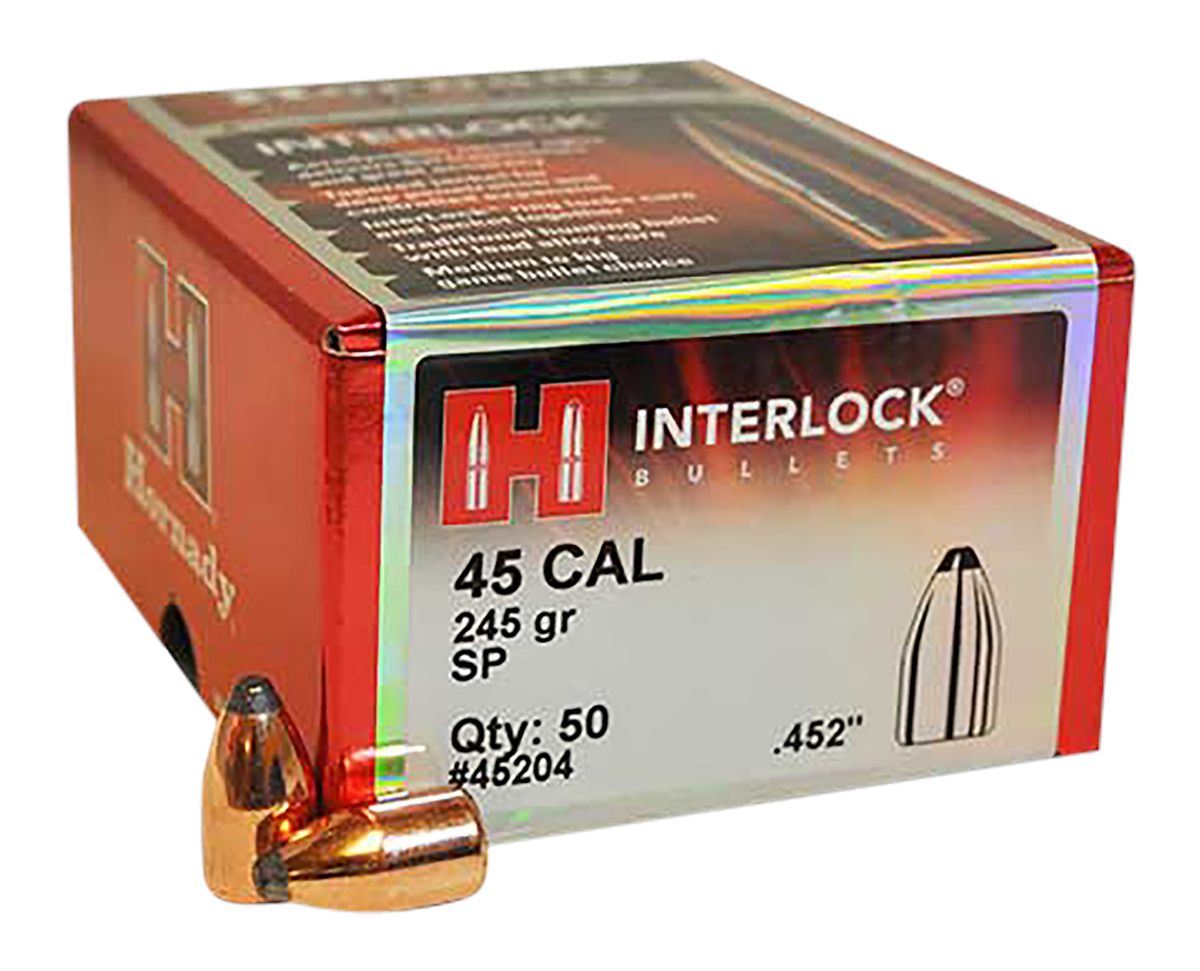 Hornady Interlock Rifle Bullets .45 cal .452in 245 gr SP (.450 Bushmaster)