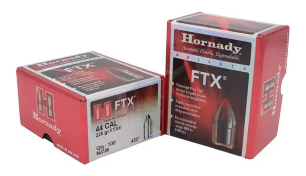 Hornady 44105 FTX 44 Cal .430 225 gr Flex Tip eXpanding 100 Per Box/ 15 Cas view 2