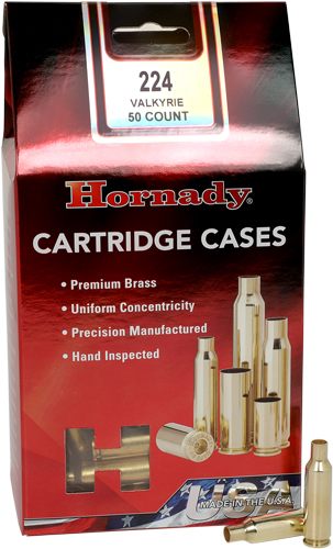 Hornady Unprimed Brass Rifle Cartridge Cases .224 Valkyrie 50/rd view 2