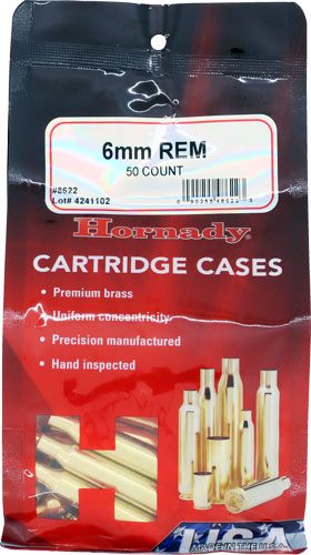 Hornady Unprimed Brass Rifle Cartridge Cases 6mm 50/rd view 2