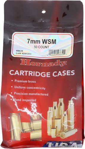Hornady Unprimed Brass Rifle Cartridge Cases 7mm WSM 50/ct view 3