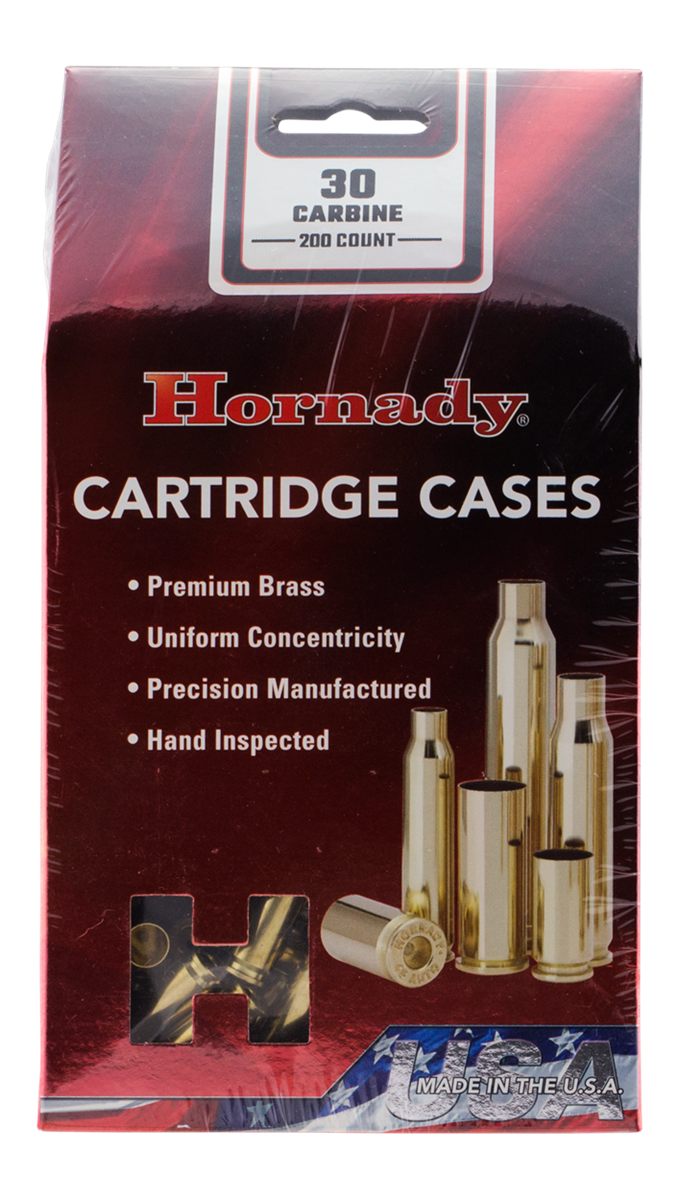 Hornady Unprimed Brass Rifle Cartridge Cases .30 Carbine 200/ct