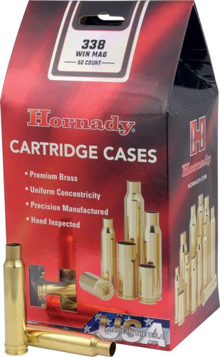 Hornady Unprimed Brass Rifle Cartridge Cases .338 Win Mag 50/ct view 3