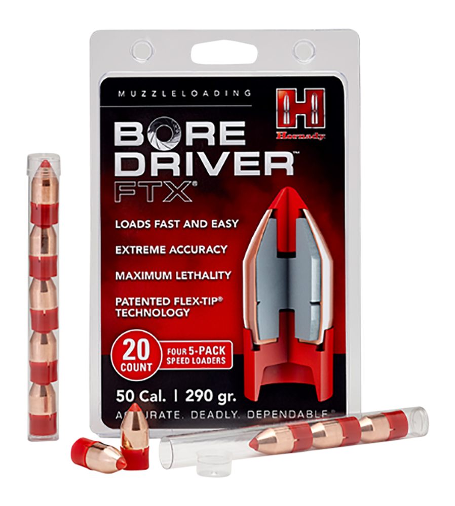 Hornady 67713 Bore Driver FTX 50 Cal Flex Tip eXpanding 290gr 20 Per Box/10