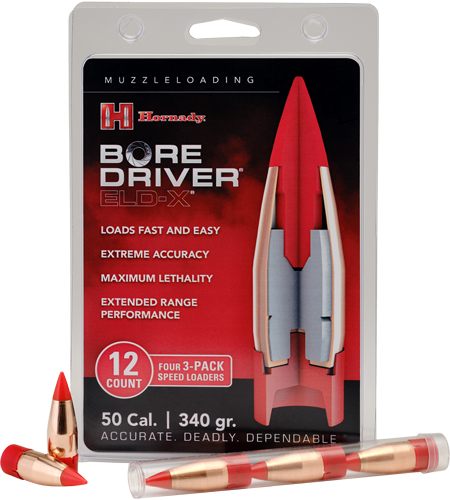 Hornady Bore Driver ELD-X Muzzleloader Bullets .50 cal 340gr 12/ct view 2