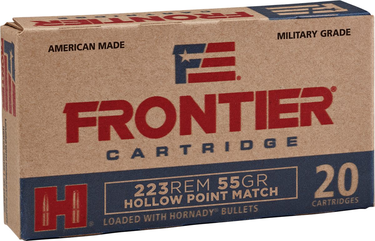 Frontier Cartridge FR140 Military Grade Centerfire Rifle 223 Rem 55gr Hollo